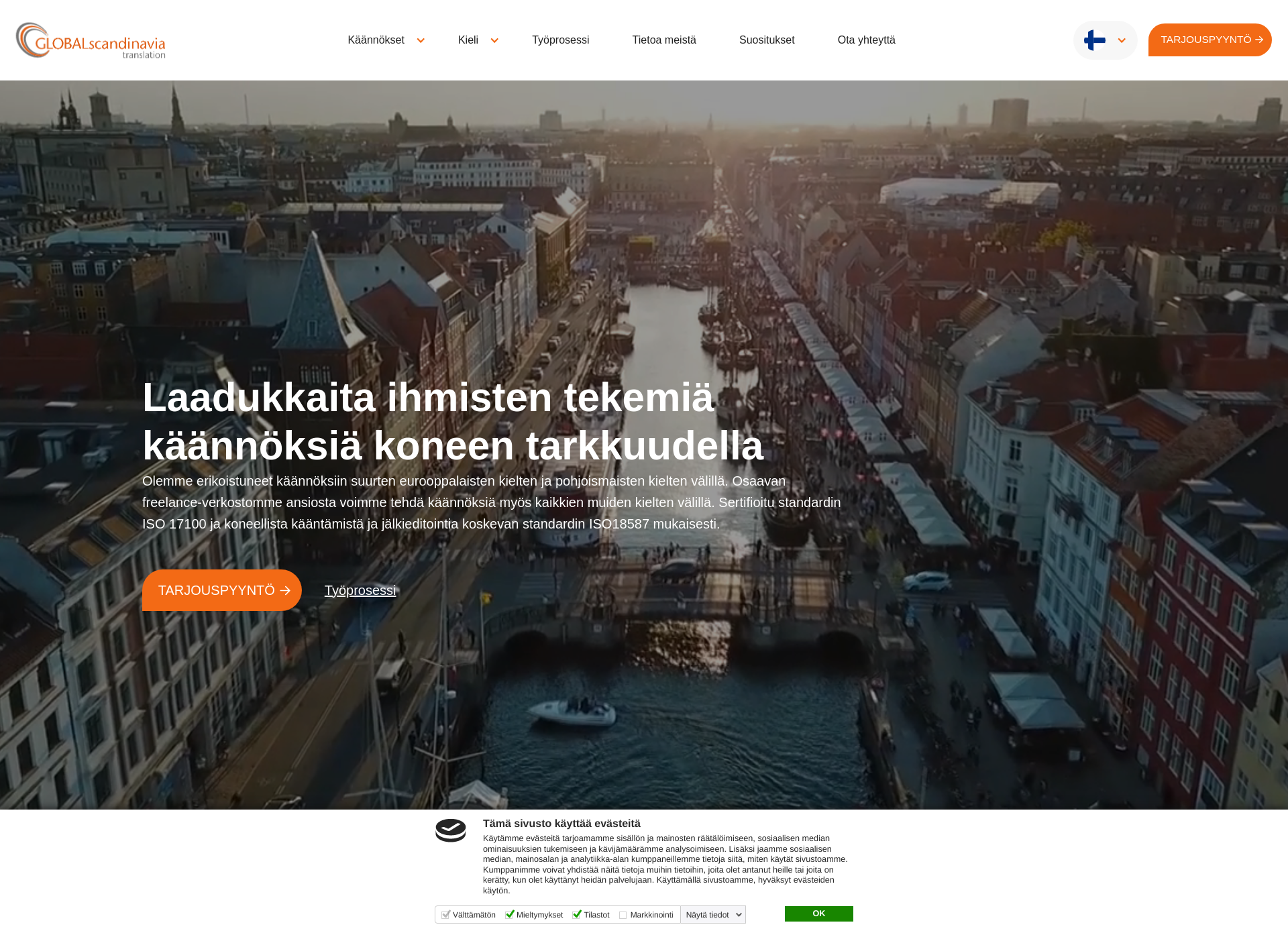 Skärmdump för globalscandinavia.fi