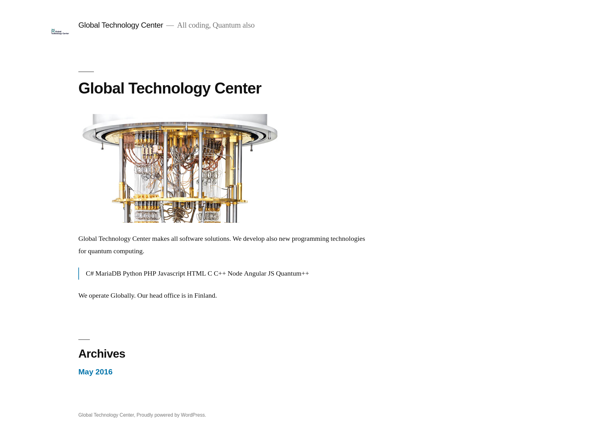 Screenshot for globaltechnologycenter.fi