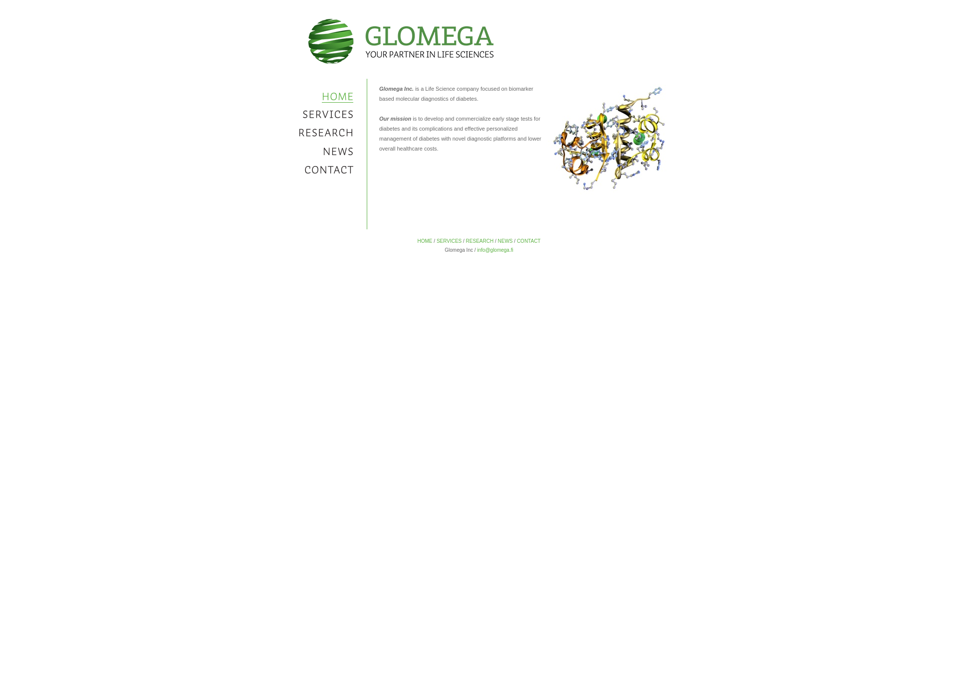Screenshot for glomega.fi