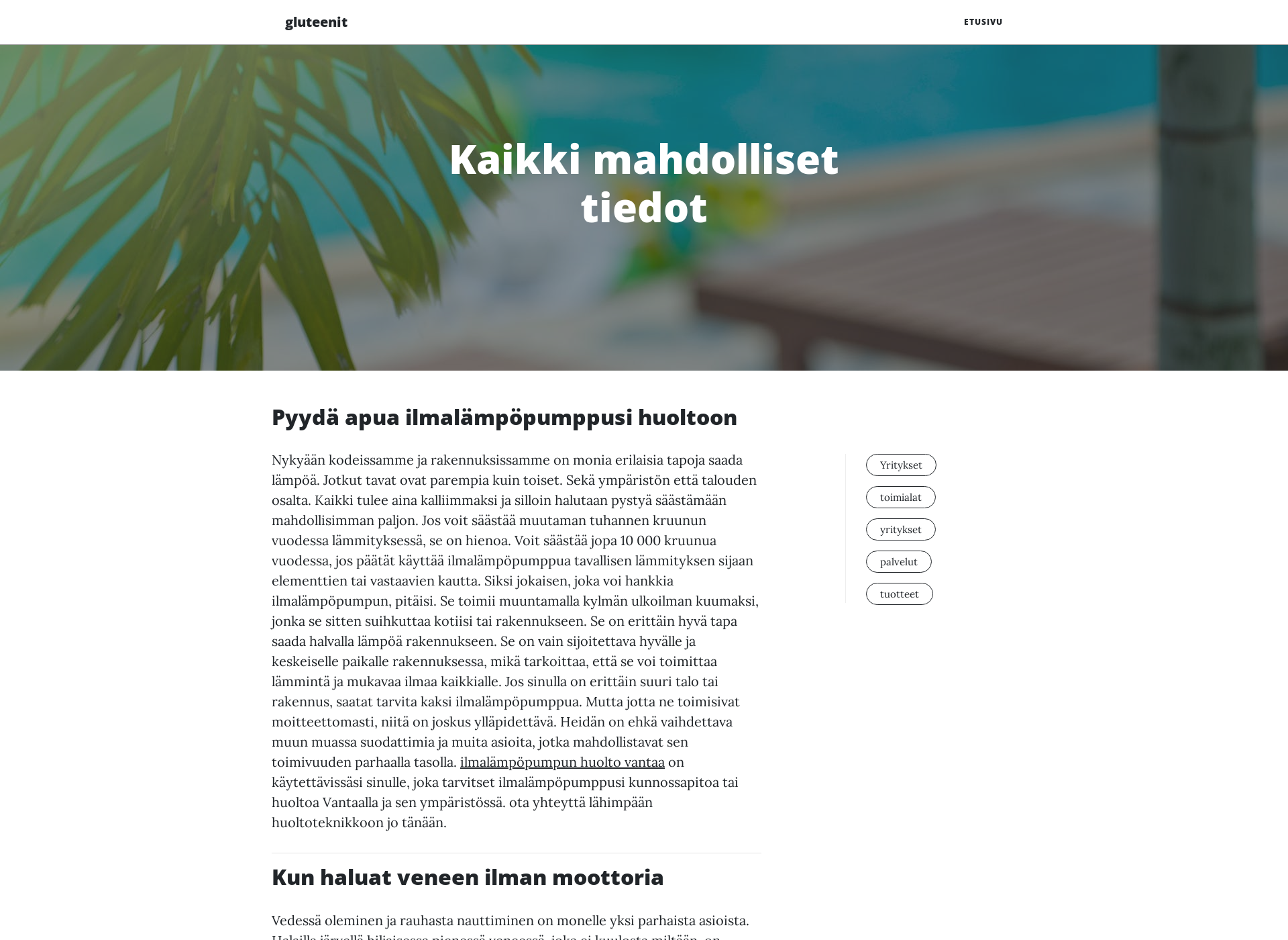Screenshot for gluteenitonmuumimamma.fi
