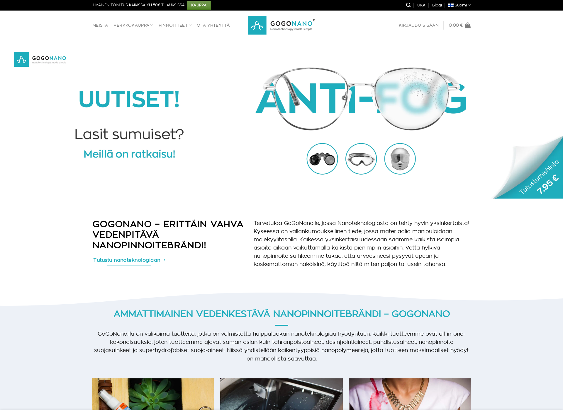 Skärmdump för gogonano.fi