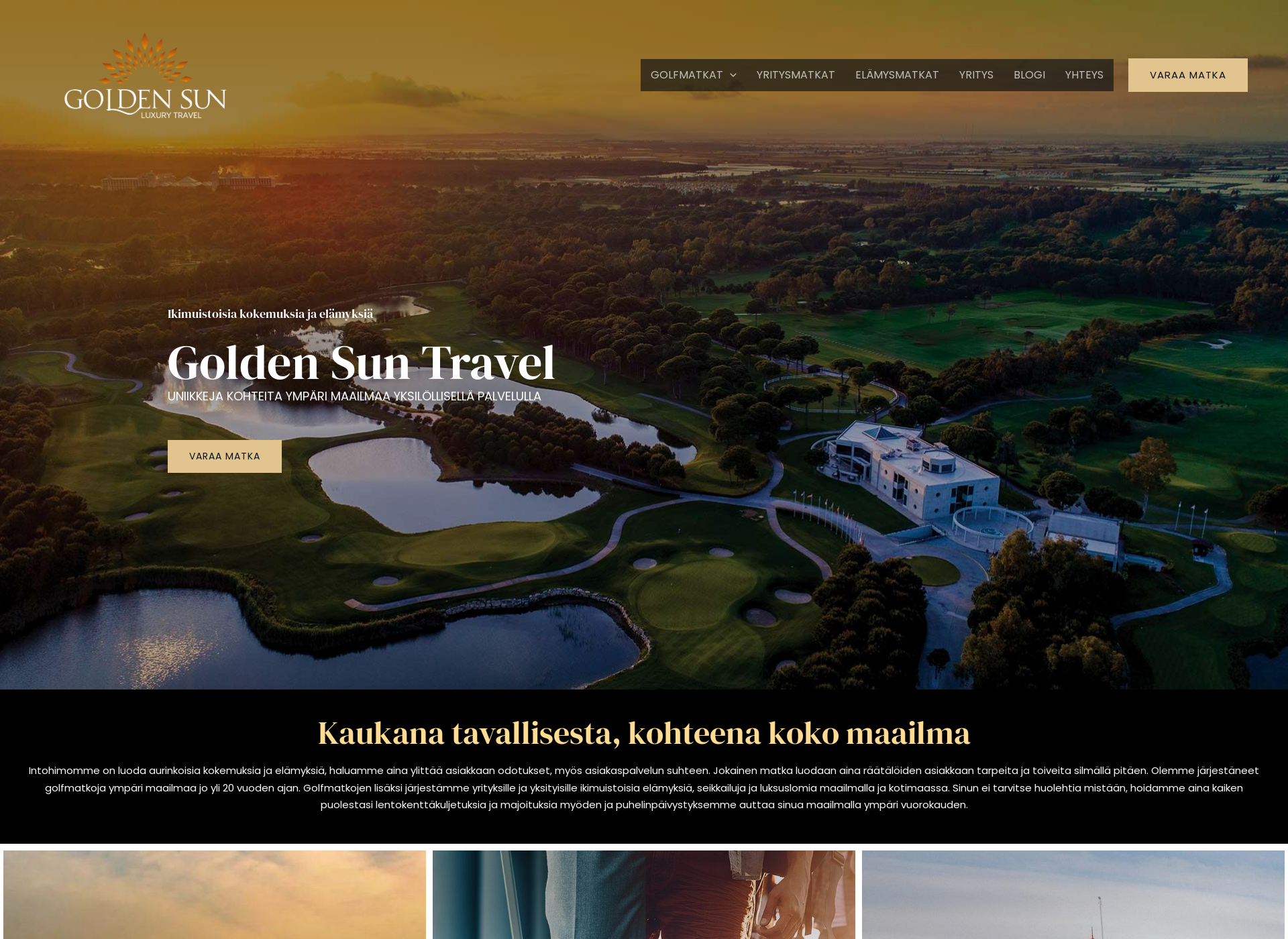 Skärmdump för goldensun.fi