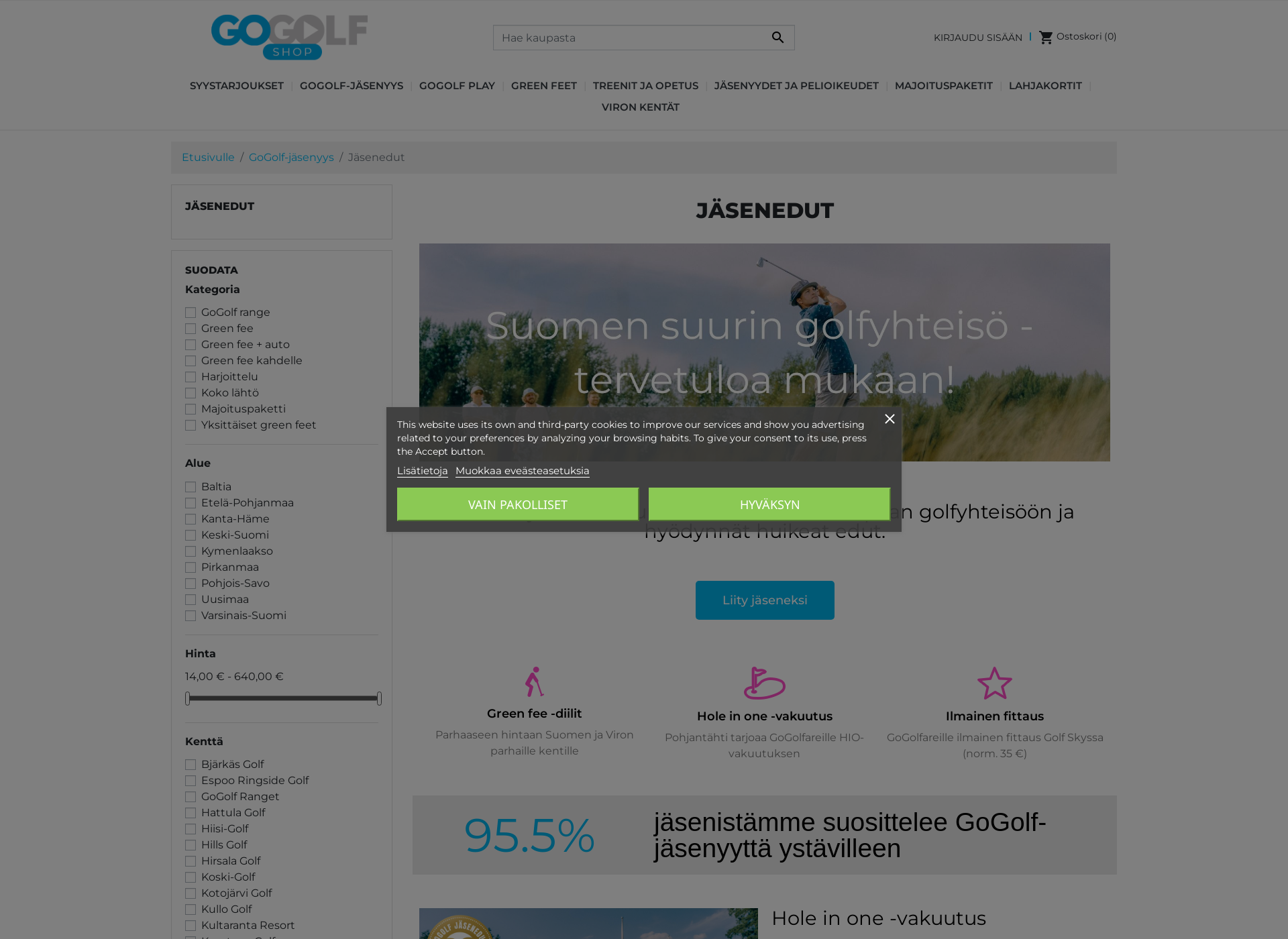 Screenshot for golfjasenyys.fi