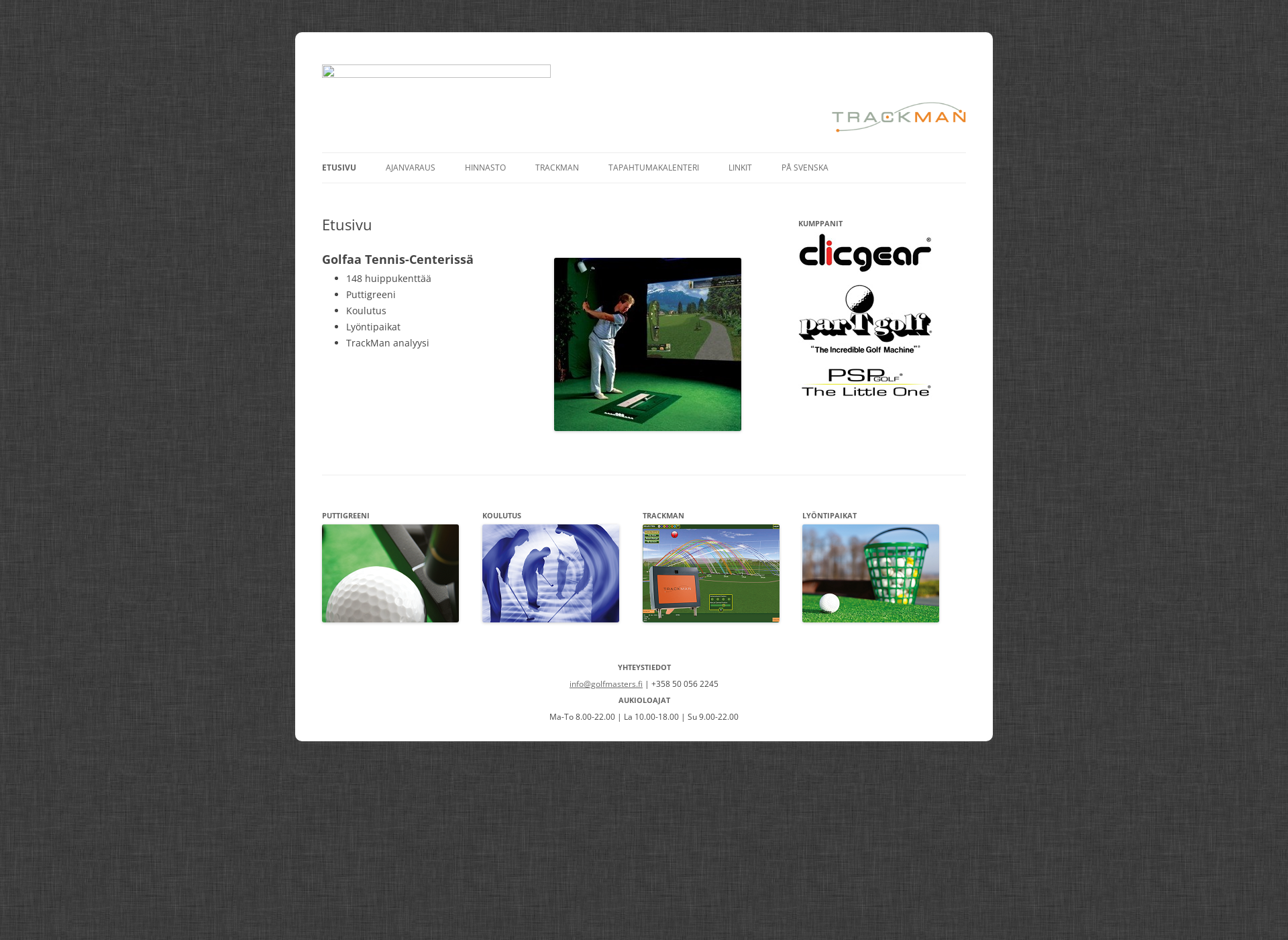 Skärmdump för golfmasters.fi