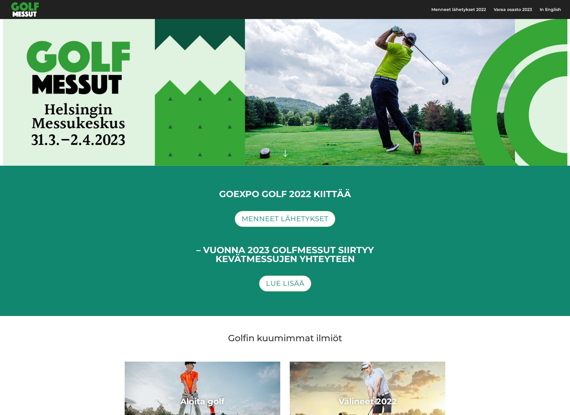 Screenshot for golfmessut.fi