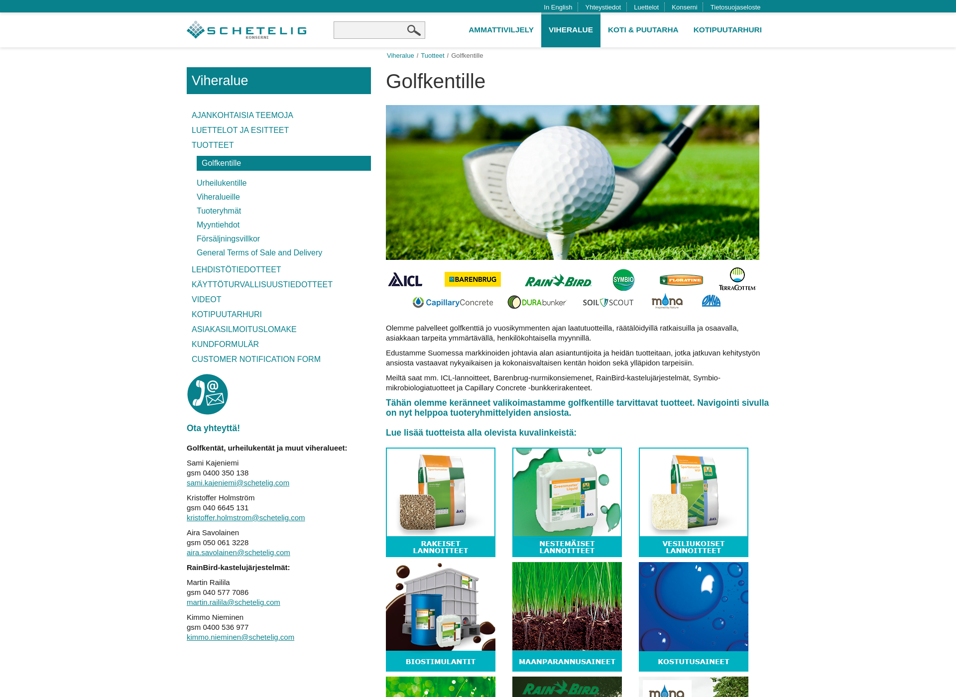 Skärmdump för golfnurmikot.fi