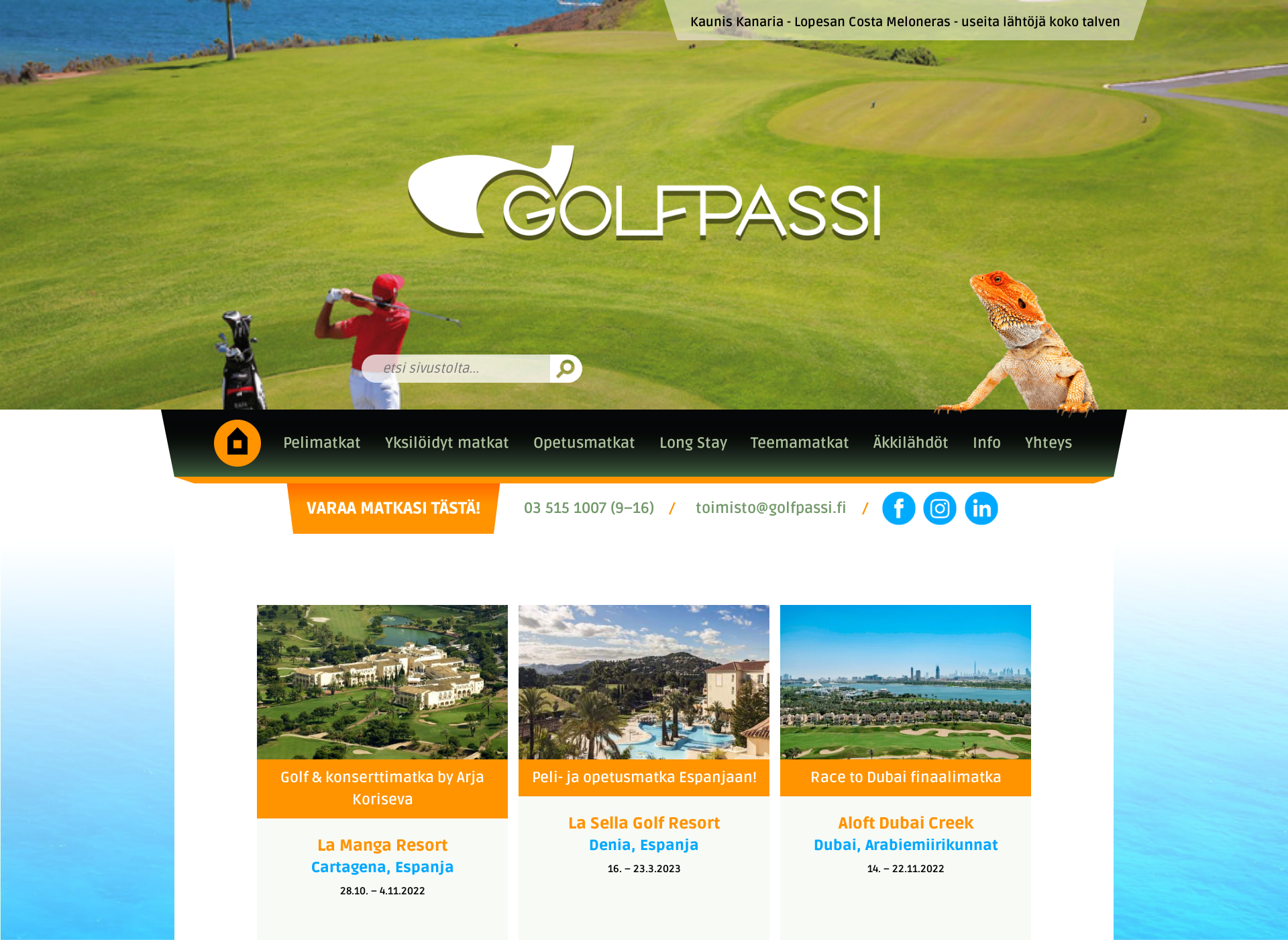 Screenshot for golfpassi.fi