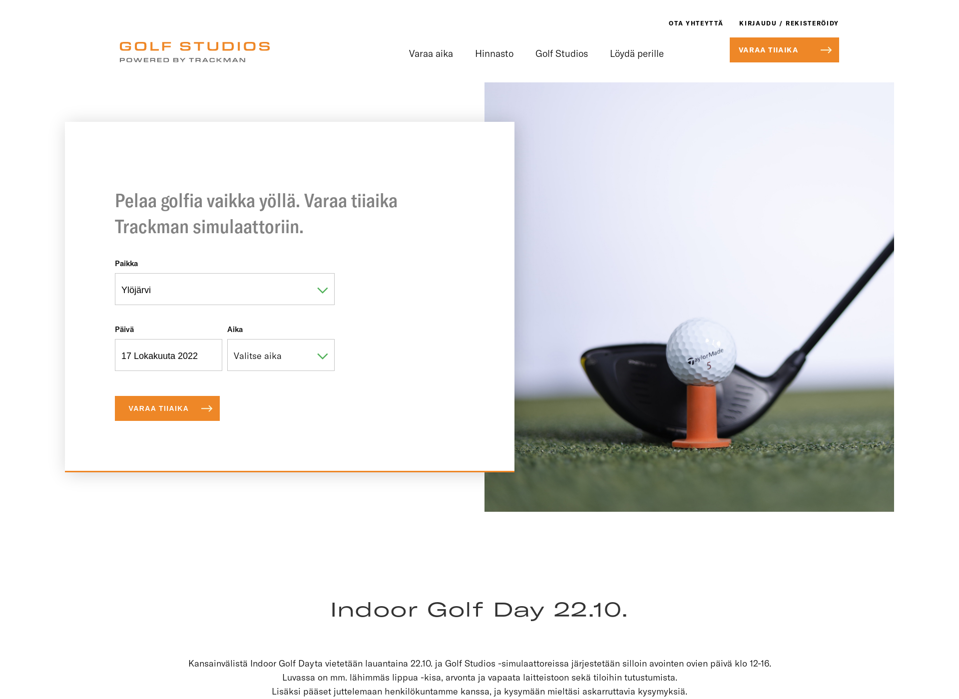 Skärmdump för golfsauna.fi