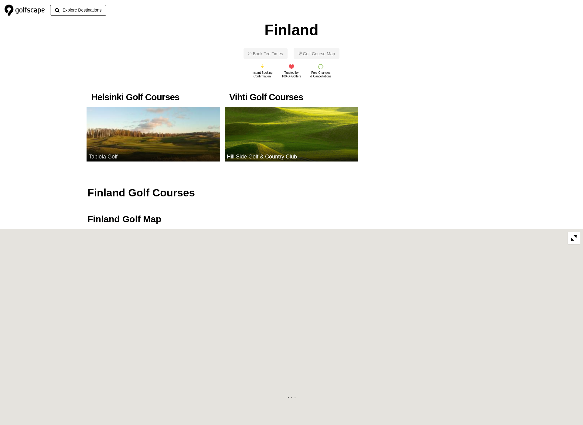 Screenshot for golfscape.fi