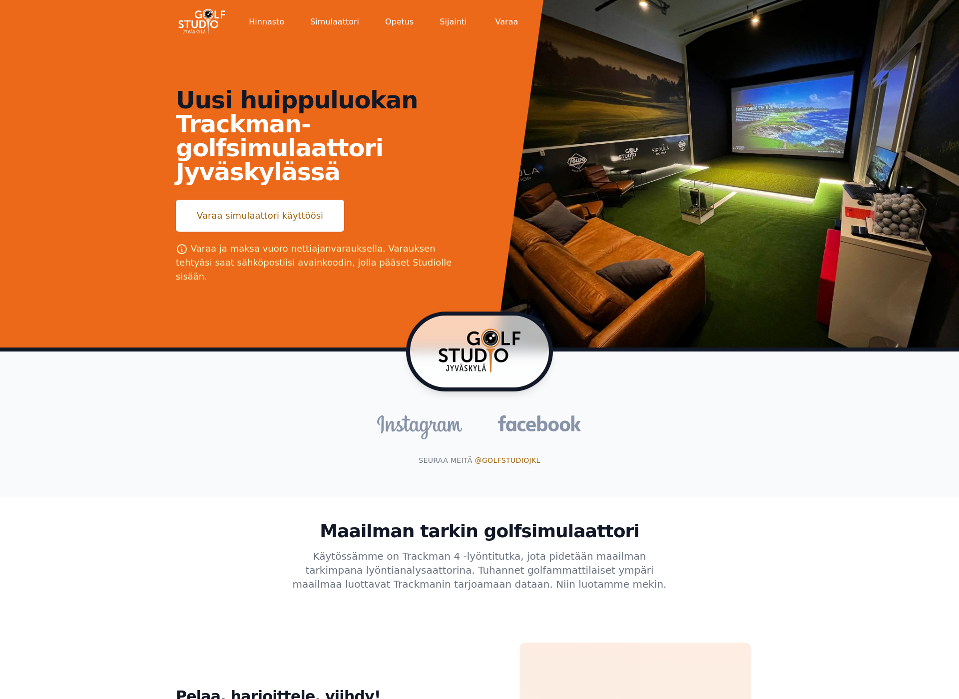 Skärmdump för golfstudiojkl.fi