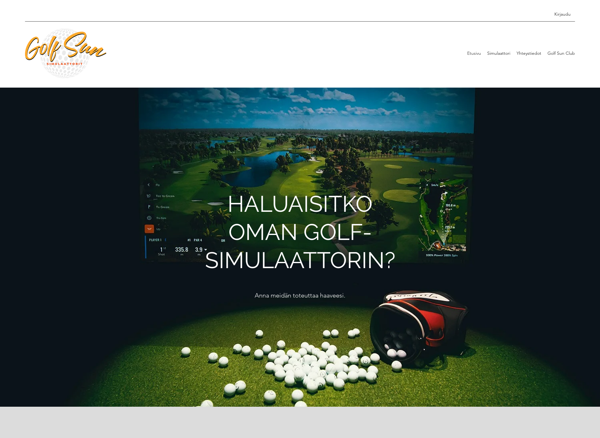 Skärmdump för golfsun.fi