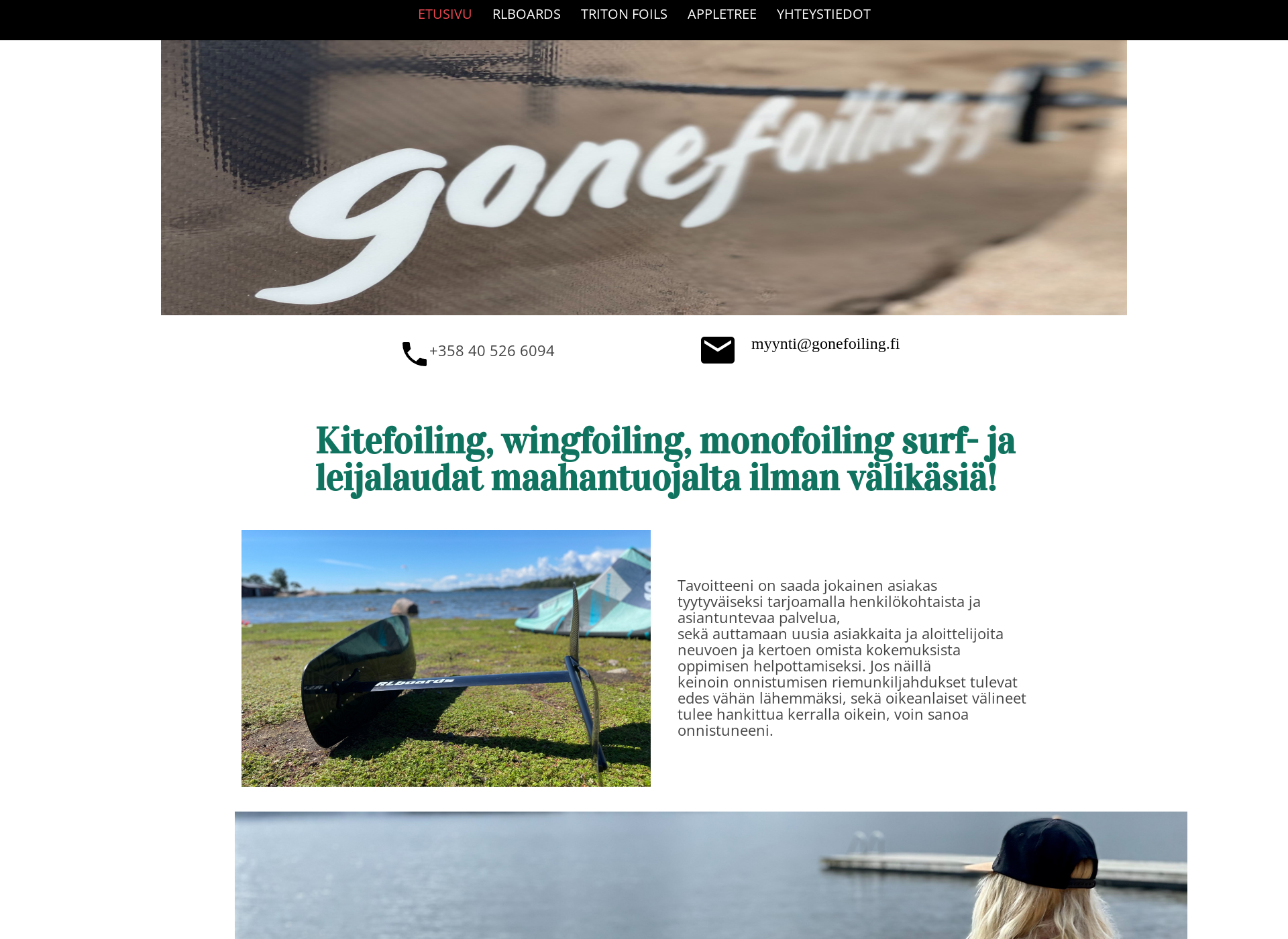 Screenshot for gonefoiling.fi