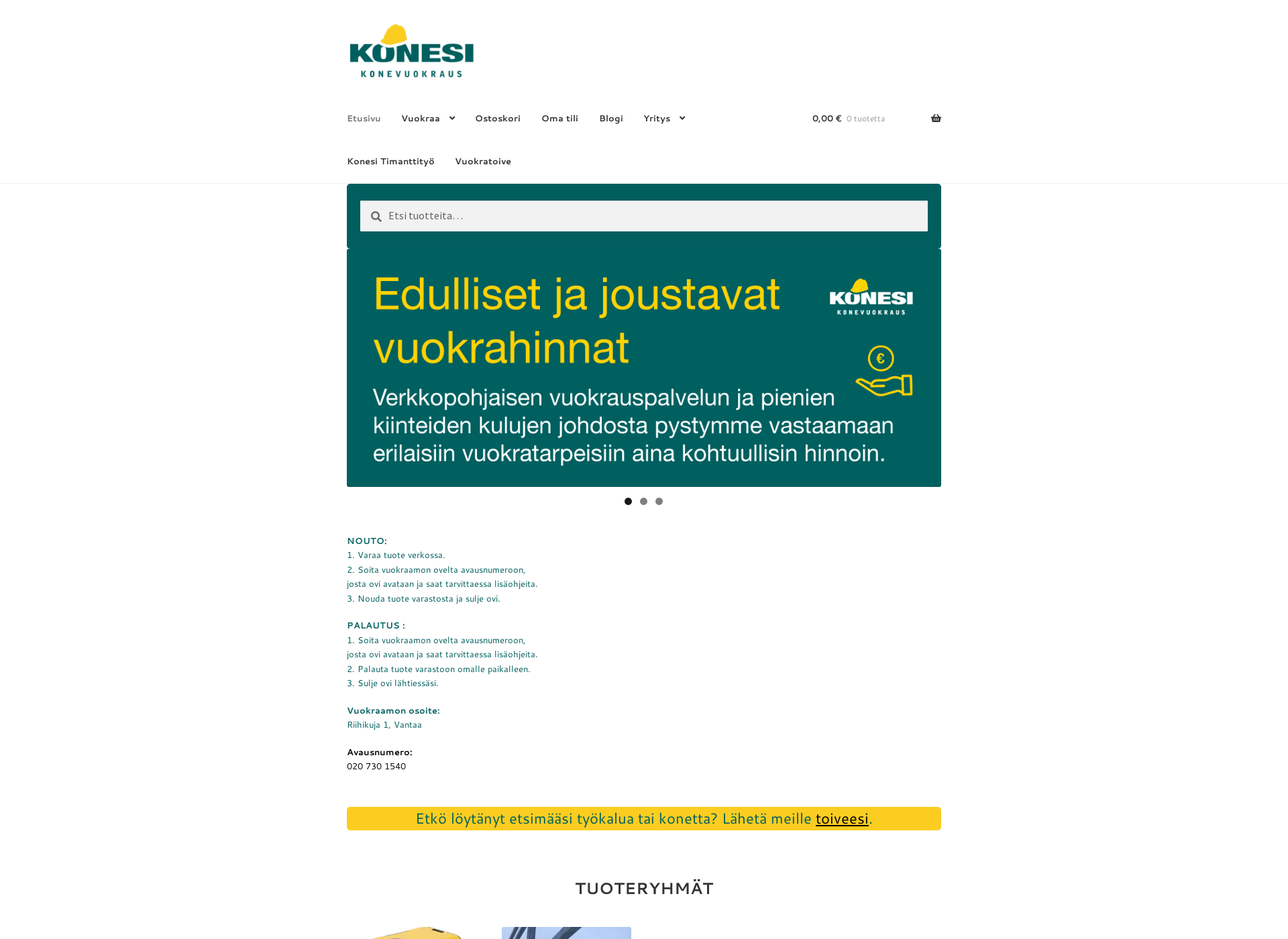 Screenshot for goodsrental.fi