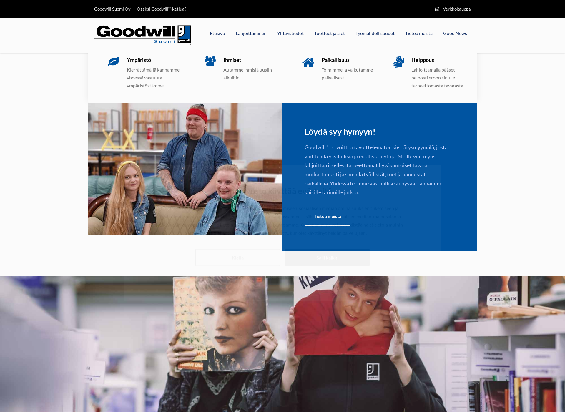 Screenshot for goodwill.fi