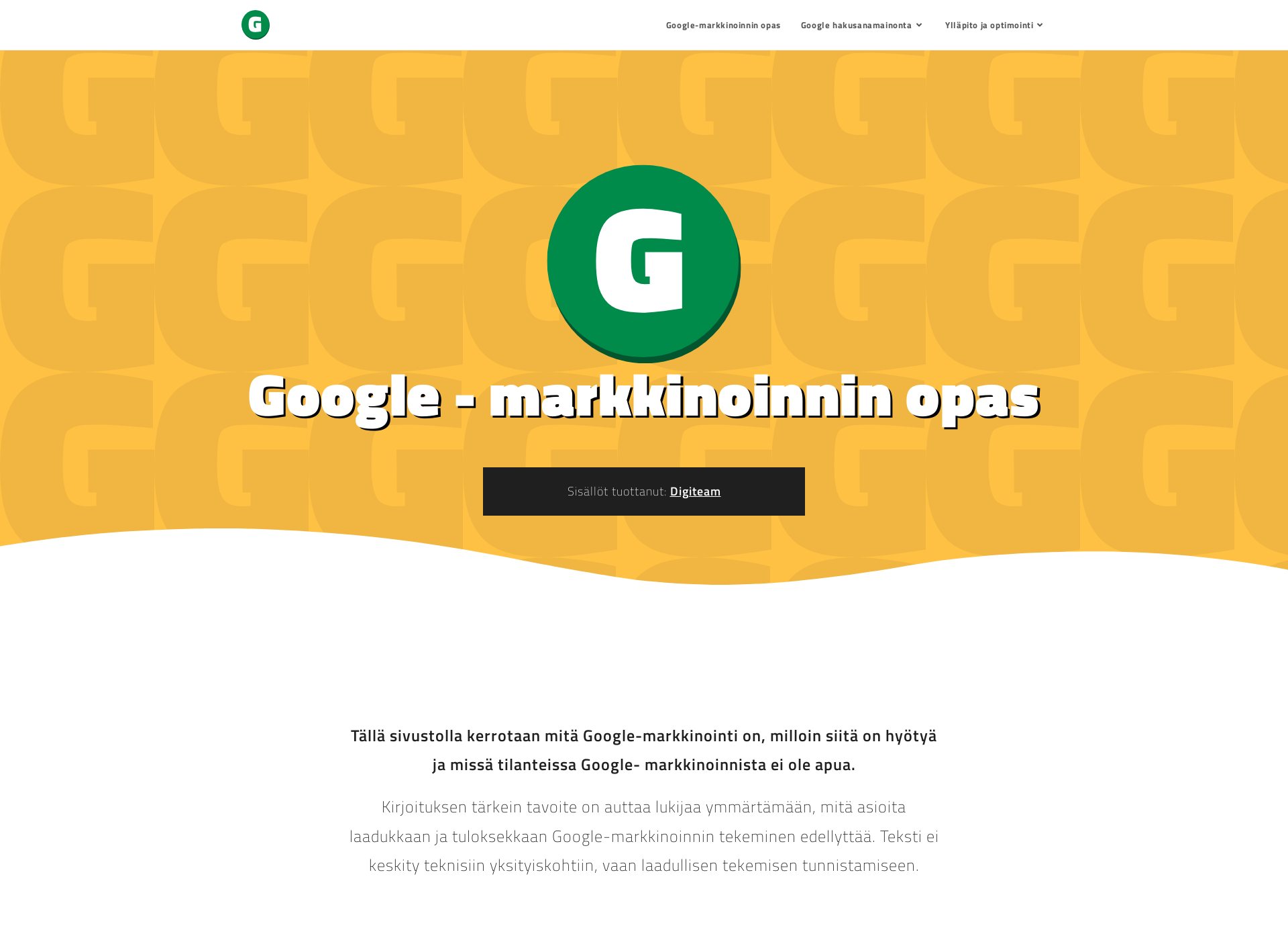 Screenshot for google-markkinointi.fi