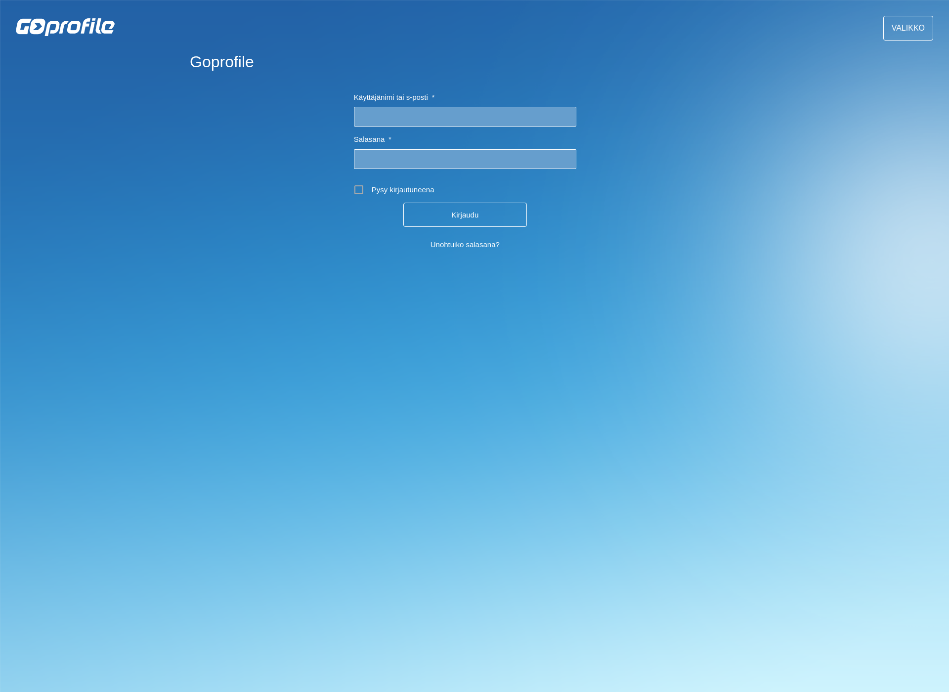 Screenshot for goprofile.fi