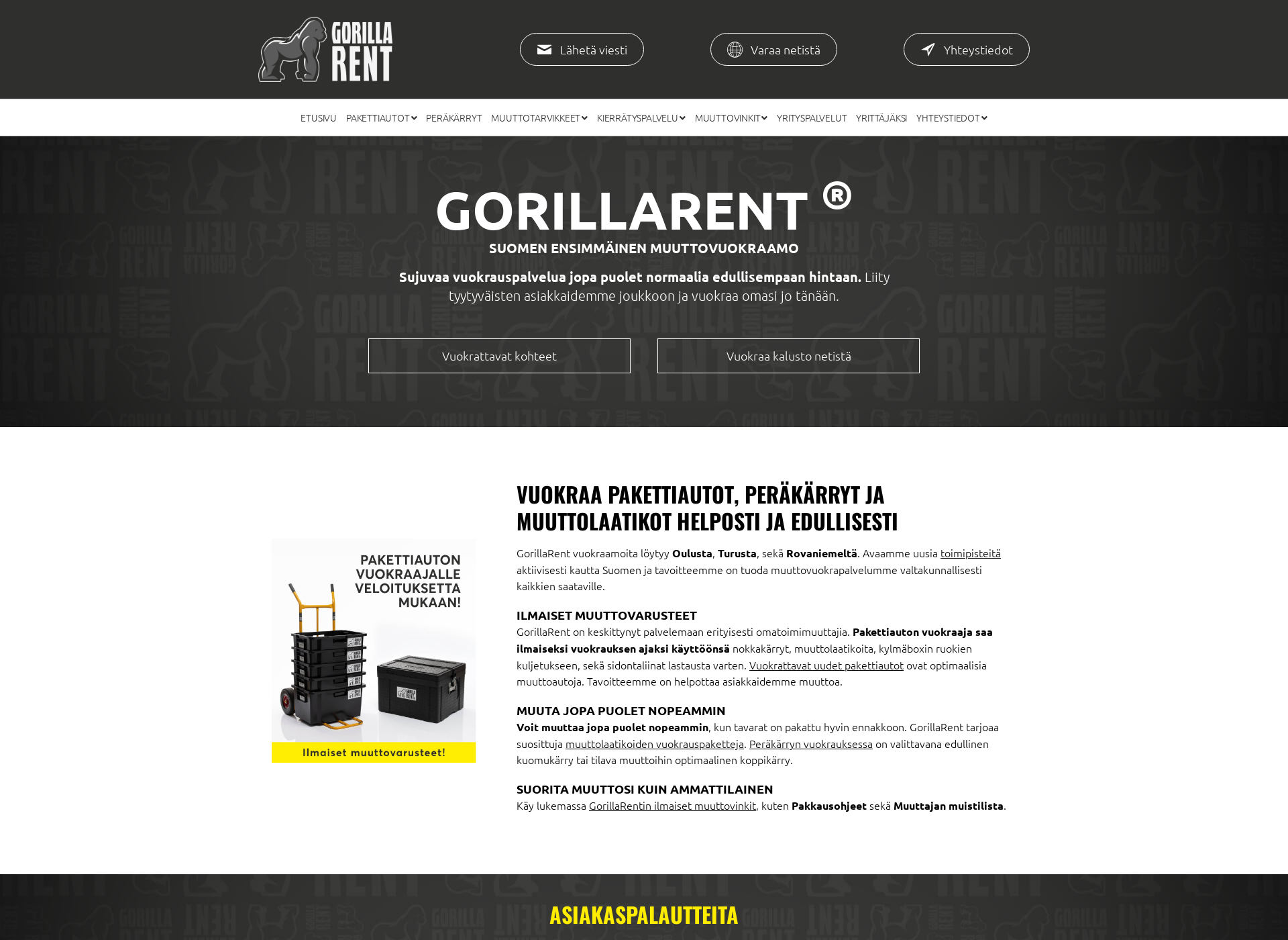 Screenshot for gorillarent.fi