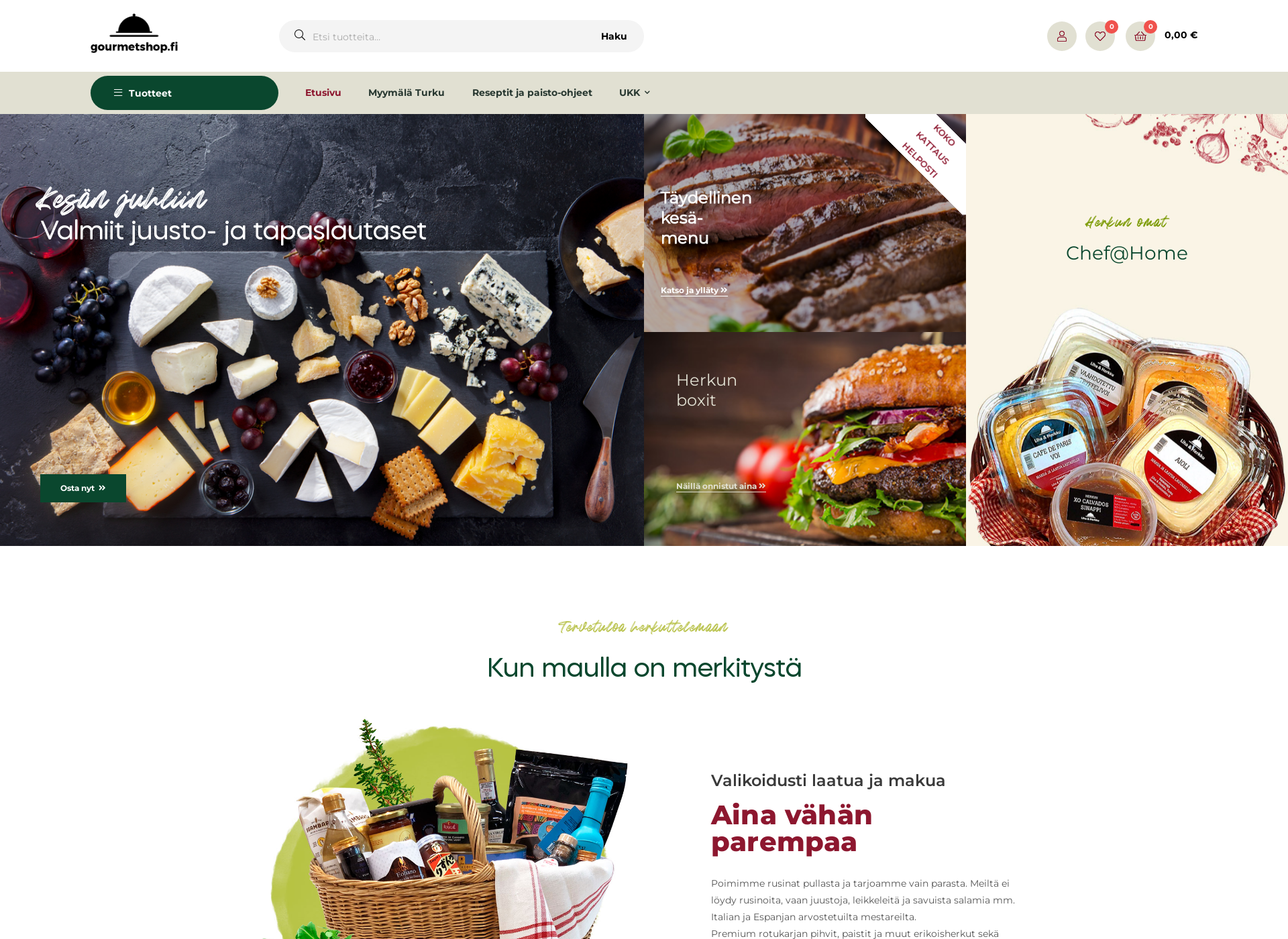 Screenshot for gourmetshop.fi