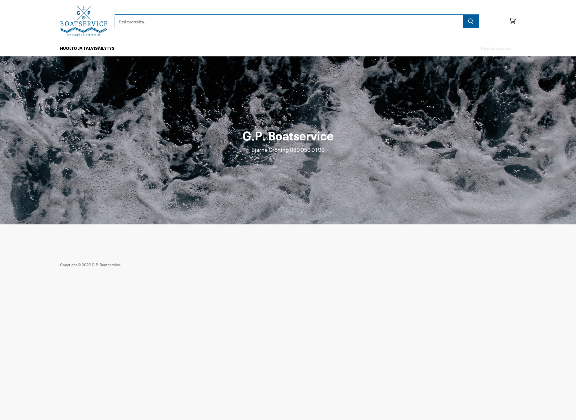 Skärmdump för gpboatservice.fi