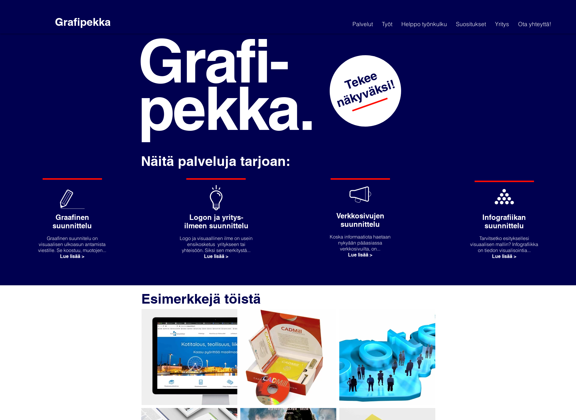 Skärmdump för grafipekka.fi