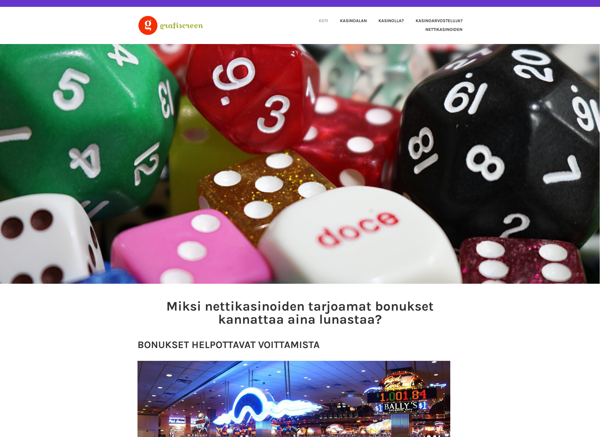 Skärmdump för grafiscreen.fi