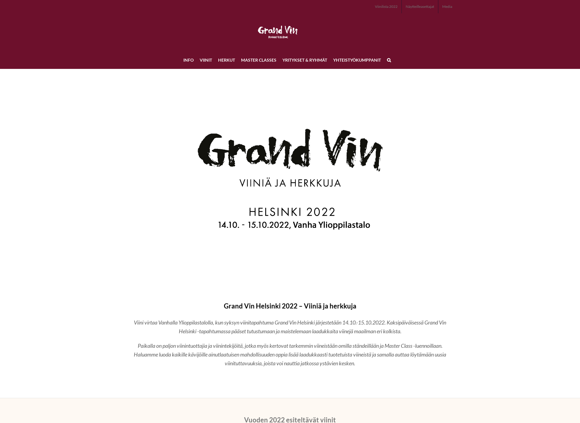 Screenshot for grandvinhelsinki.fi