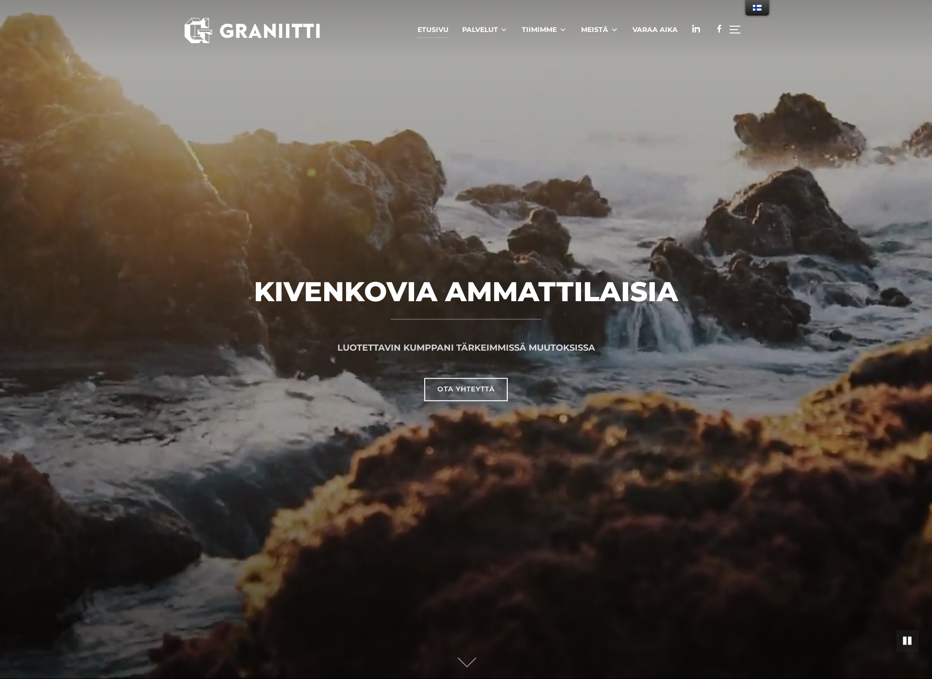 Skärmdump för graniittiservices.fi