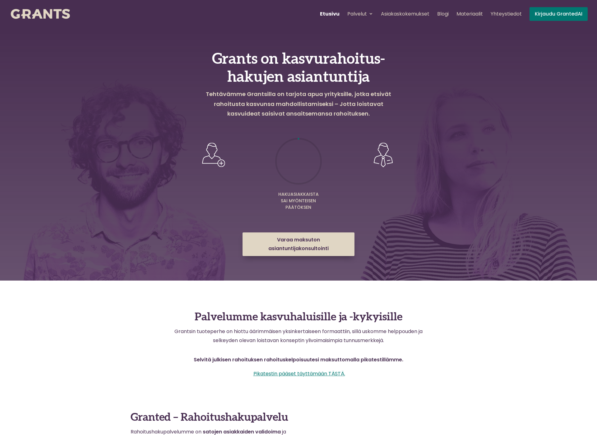 Näyttökuva grantsfunding.fi