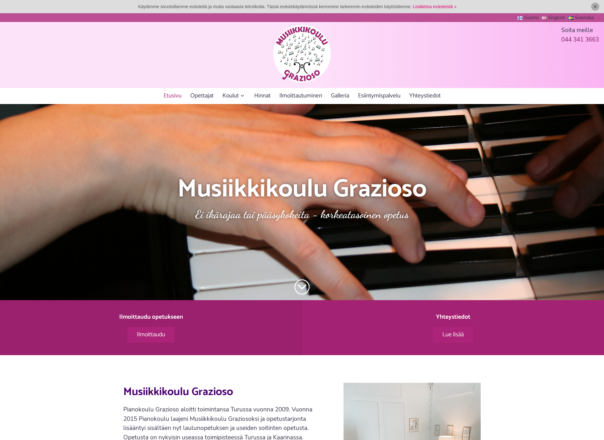 Screenshot for grazioso.fi