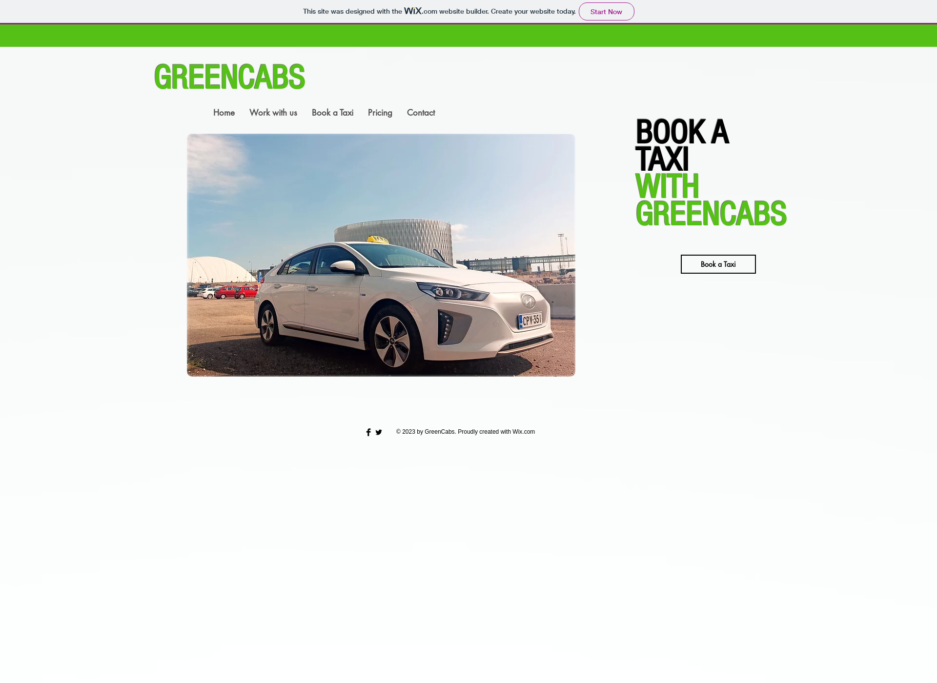 Screenshot for greencabs.fi