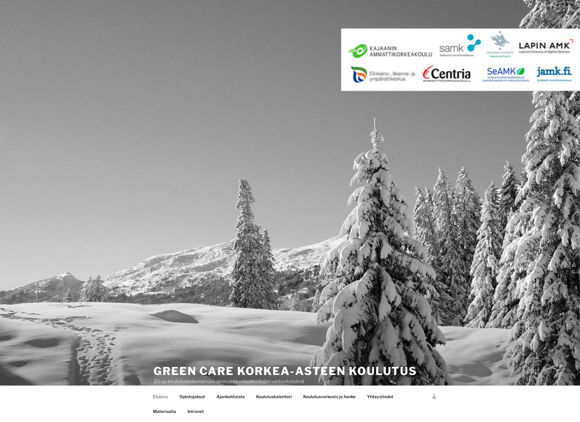Skärmdump för greencarekoulutus.fi