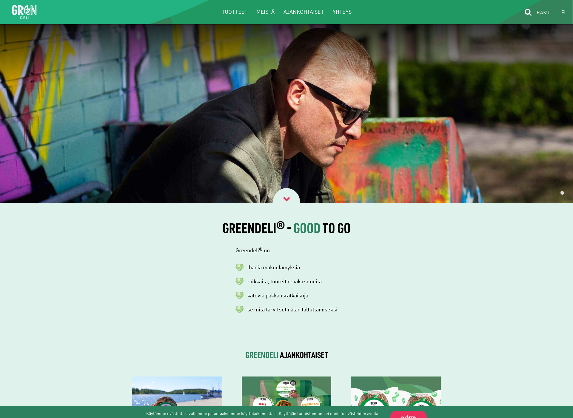 Screenshot for greendeli.fi