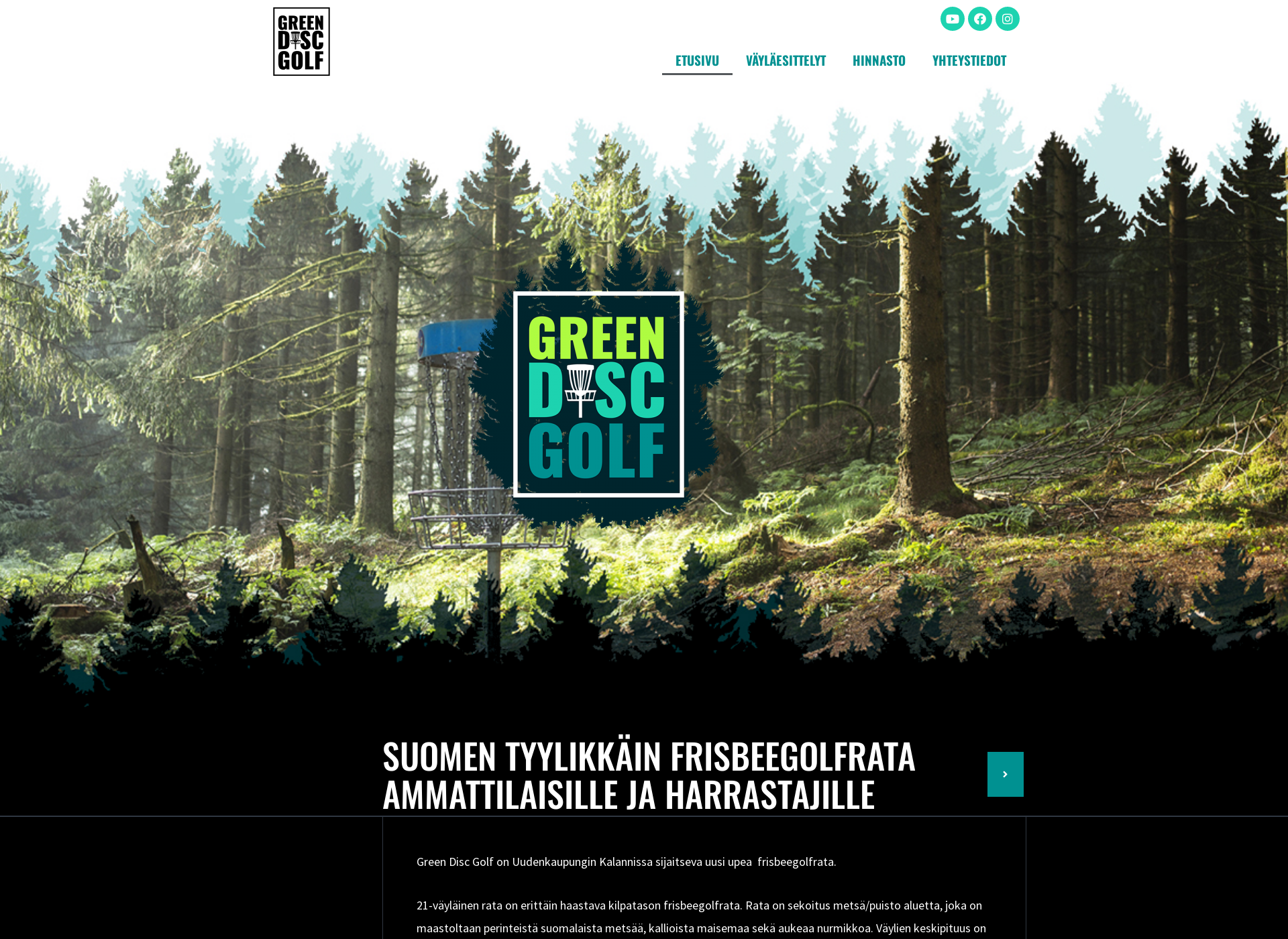 Screenshot for greendiscgolf.fi