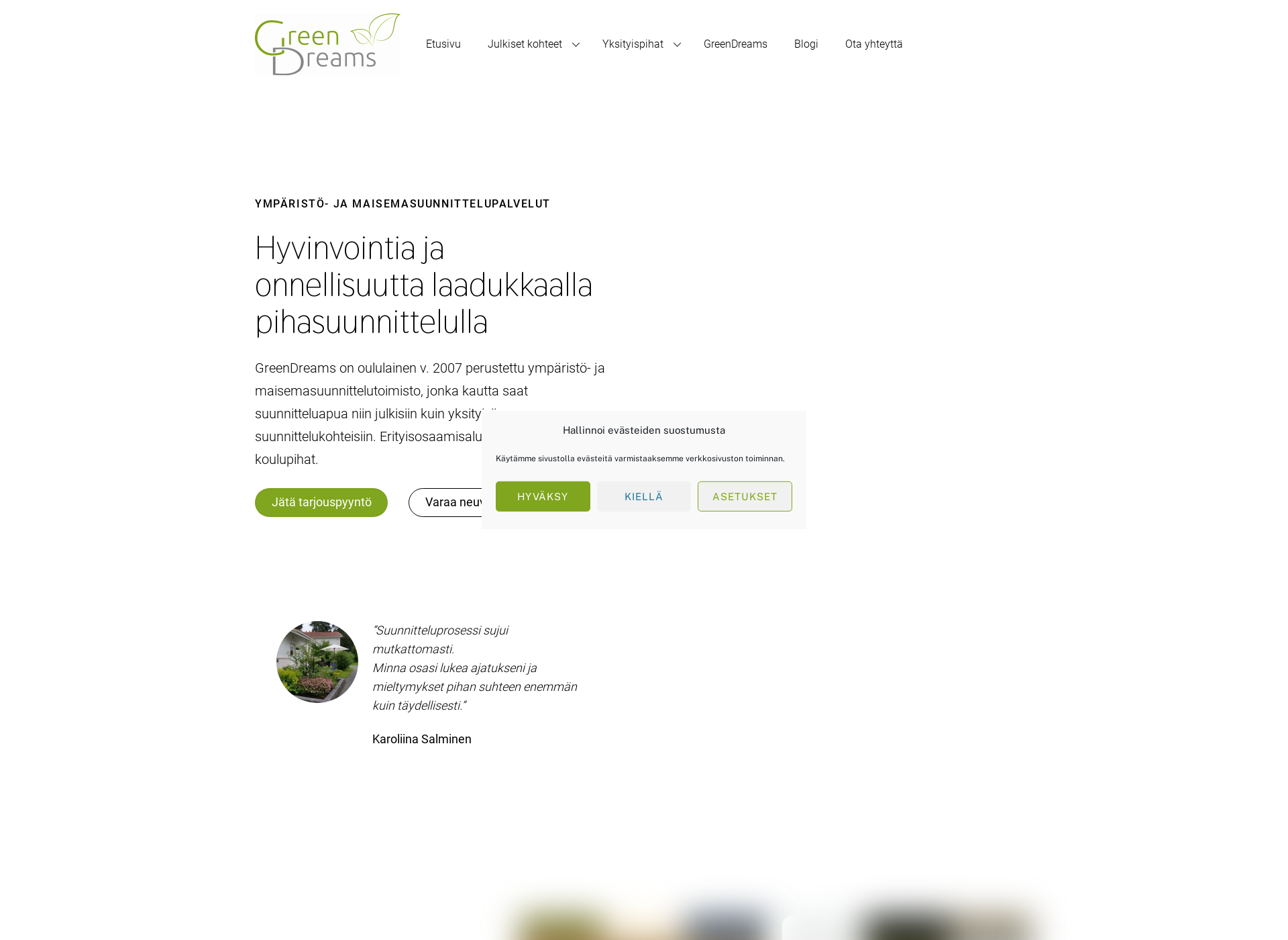Screenshot for greendreams.fi