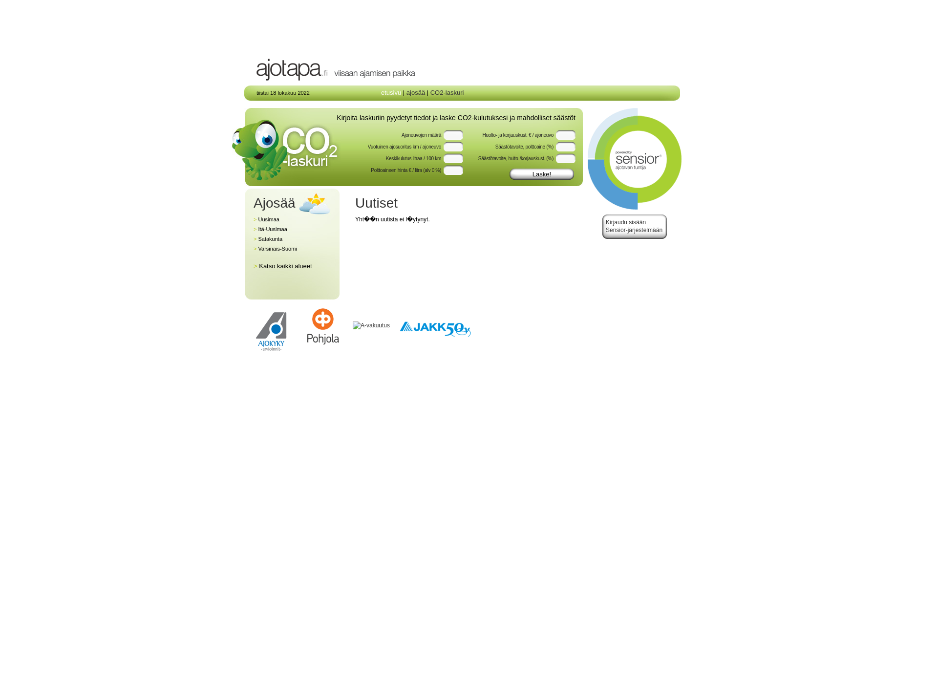 Screenshot for greendriving.fi