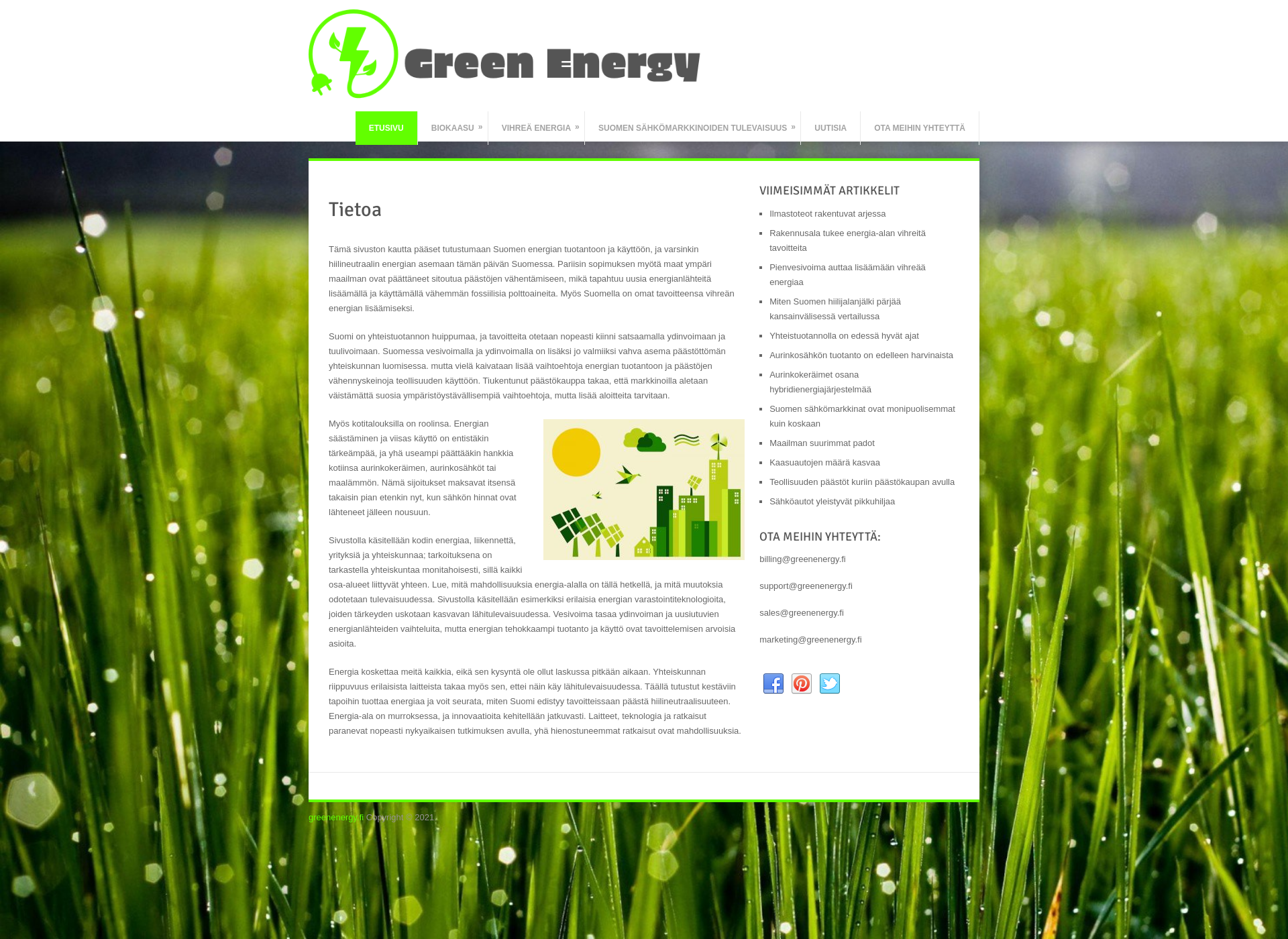 Screenshot for greenenergy.fi