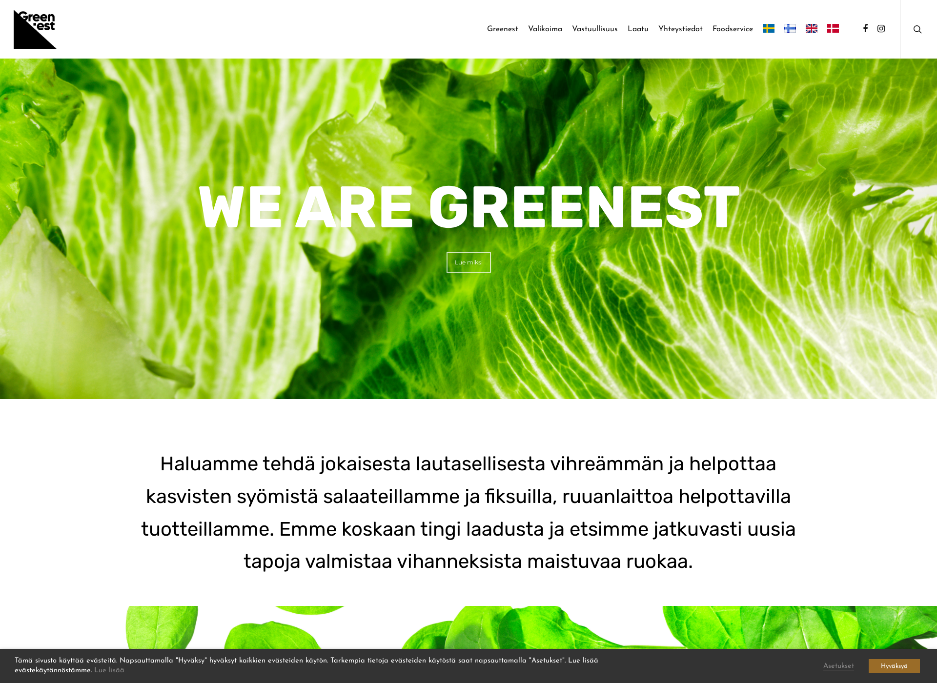 Screenshot for greenest.fi