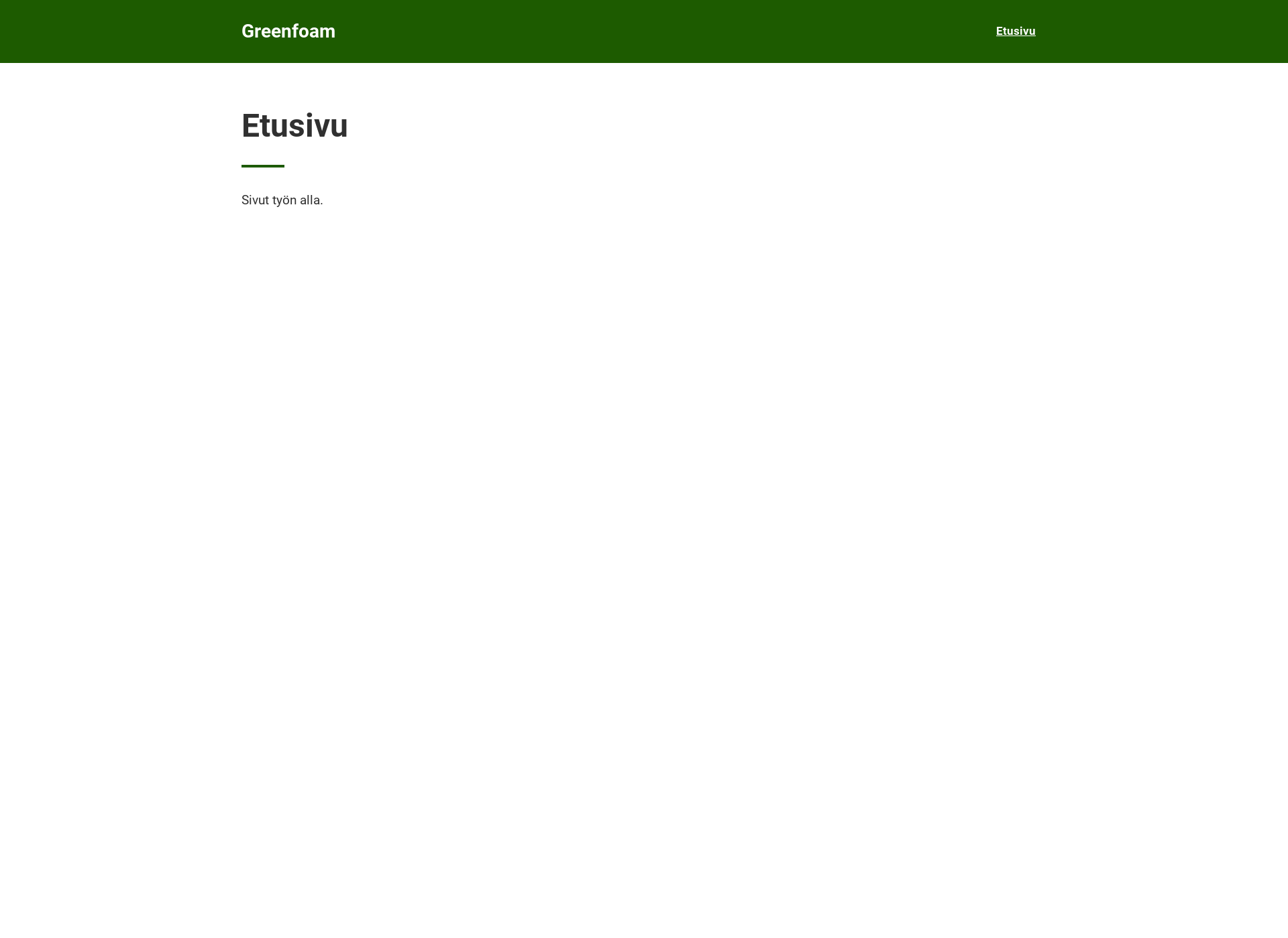 Screenshot for greenfoam.fi