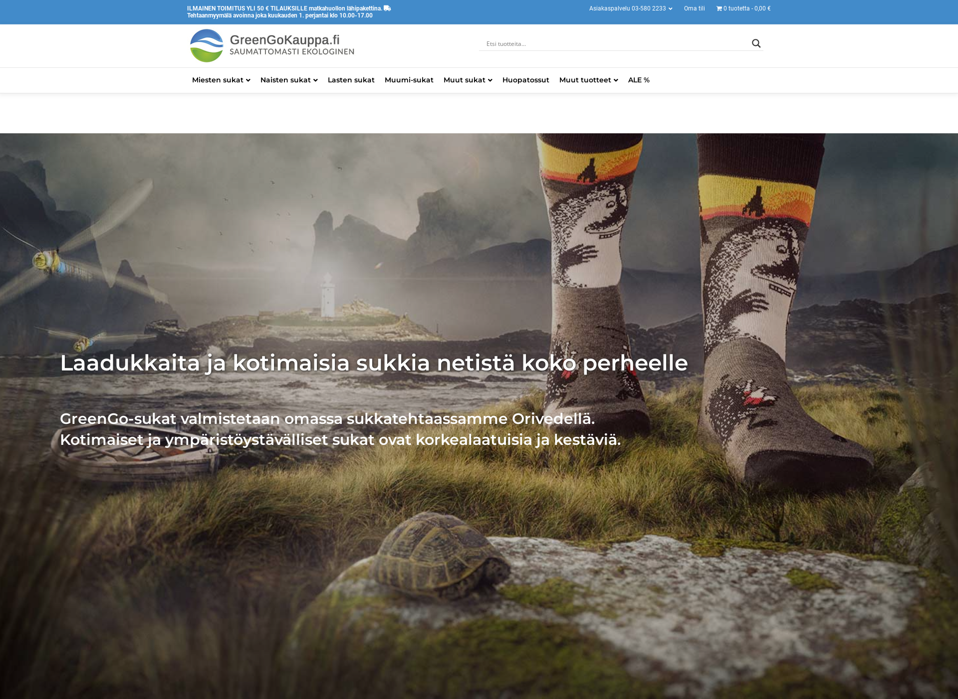 Skärmdump för greengokauppa.fi