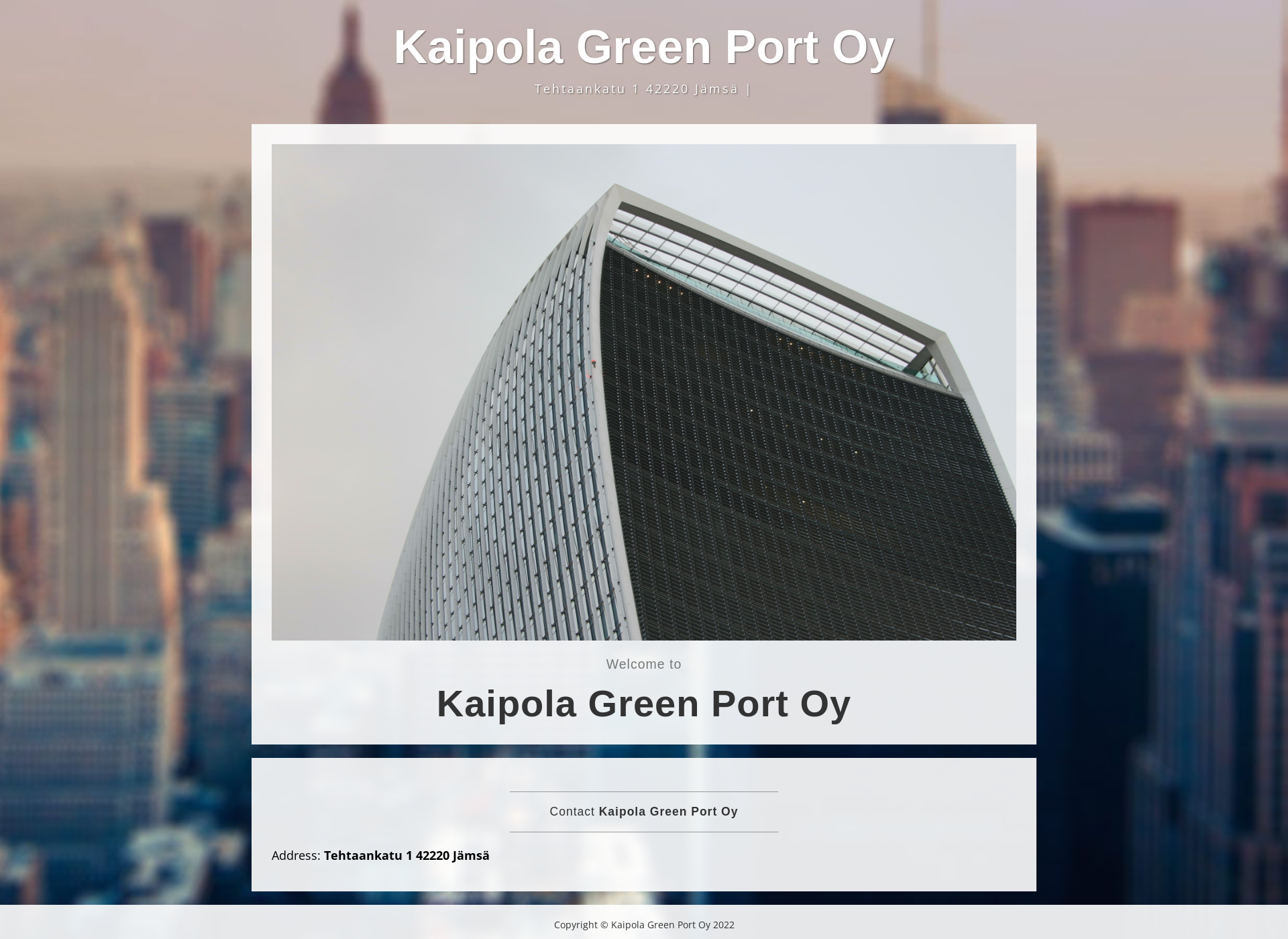 Skärmdump för greenportkaipola.fi