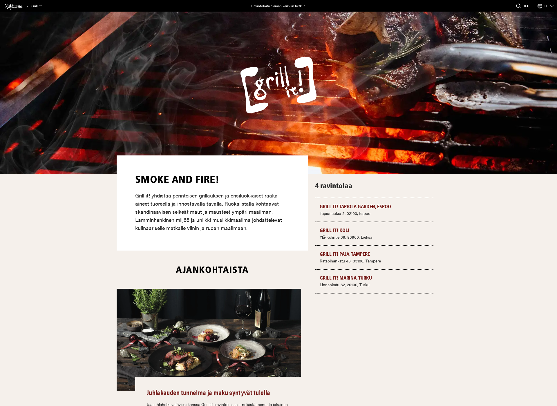 Screenshot for grillit.fi