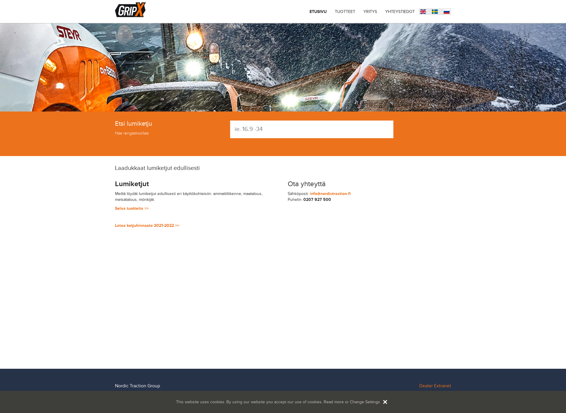 Screenshot for gripx.fi