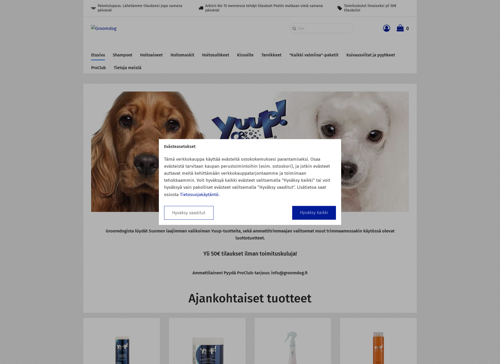 Screenshot for groomdog.fi