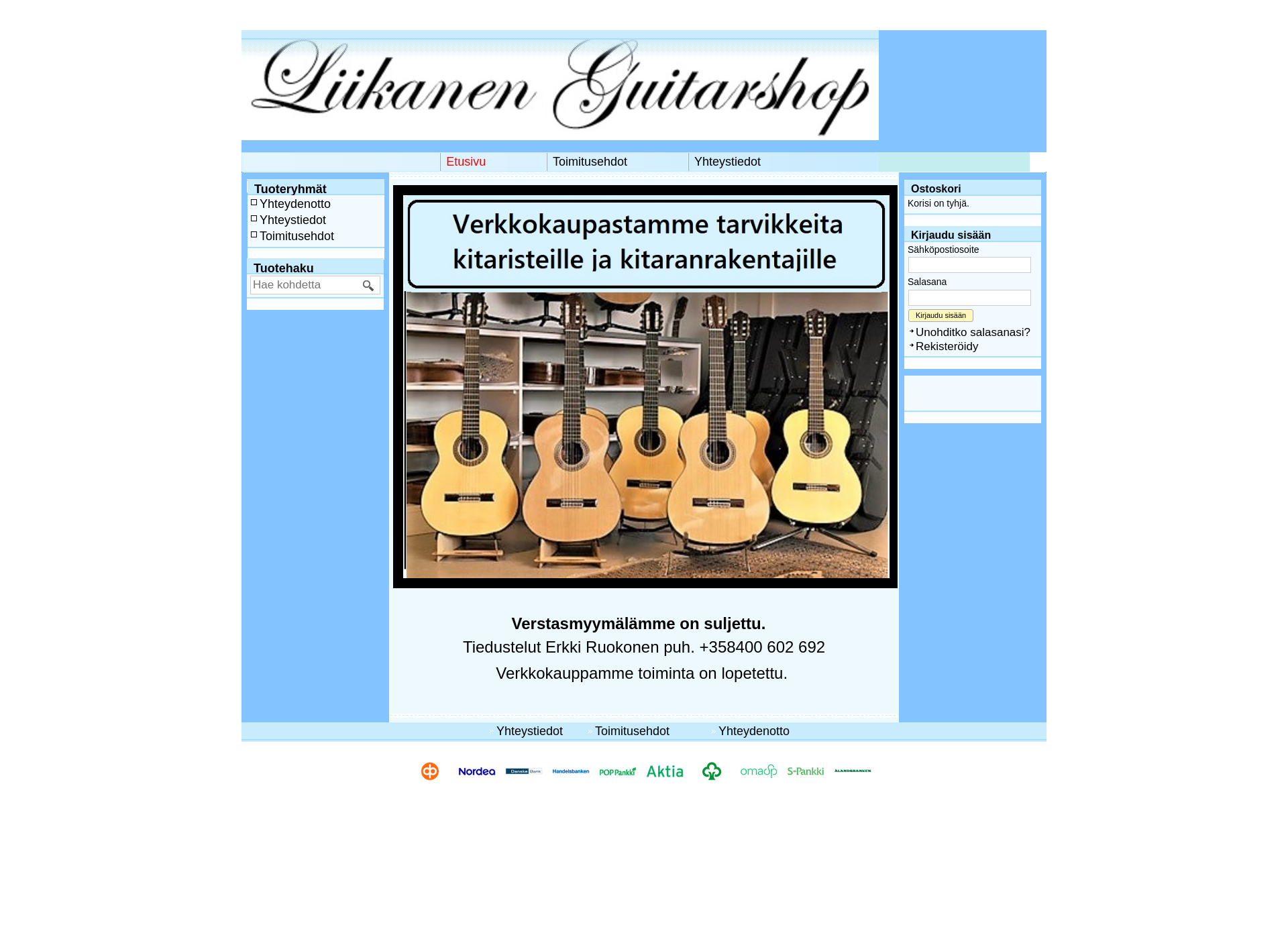 Screenshot for guitarshop.fi
