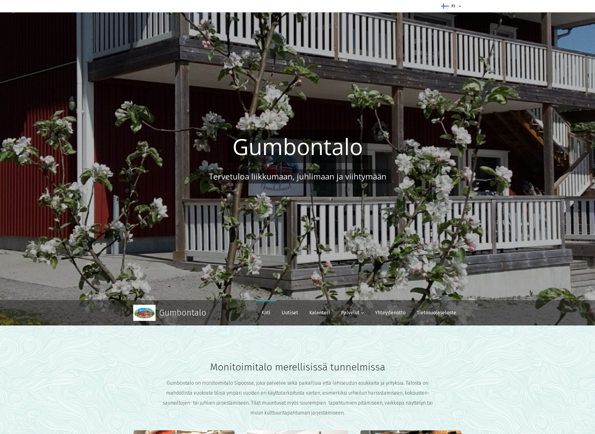 Skärmdump för gumbontalo.fi