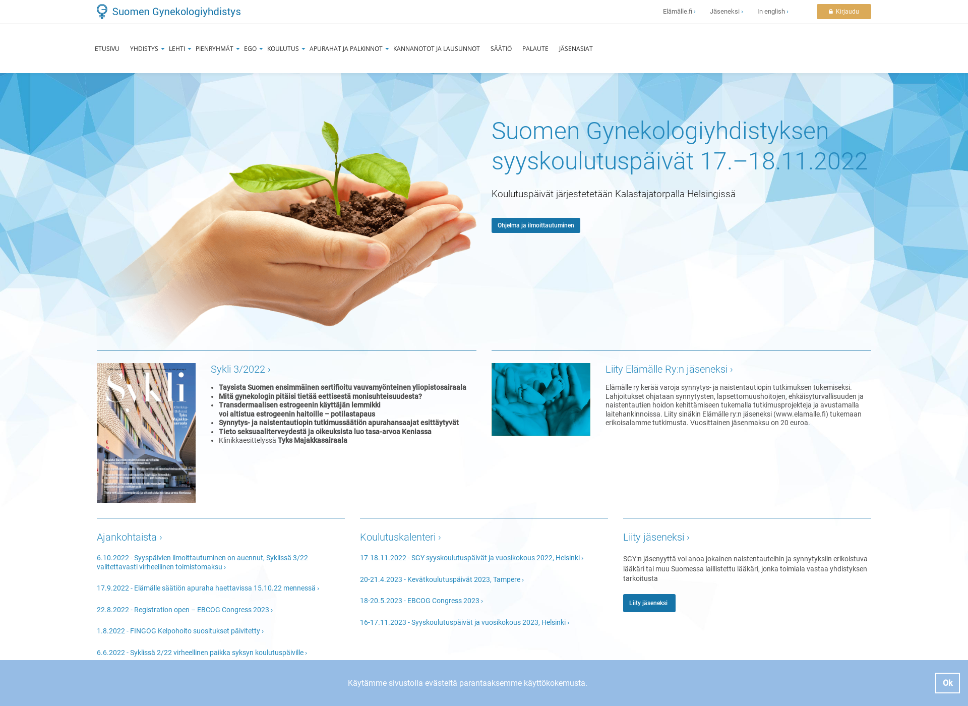 Screenshot for gynekologiyhdistys.fi