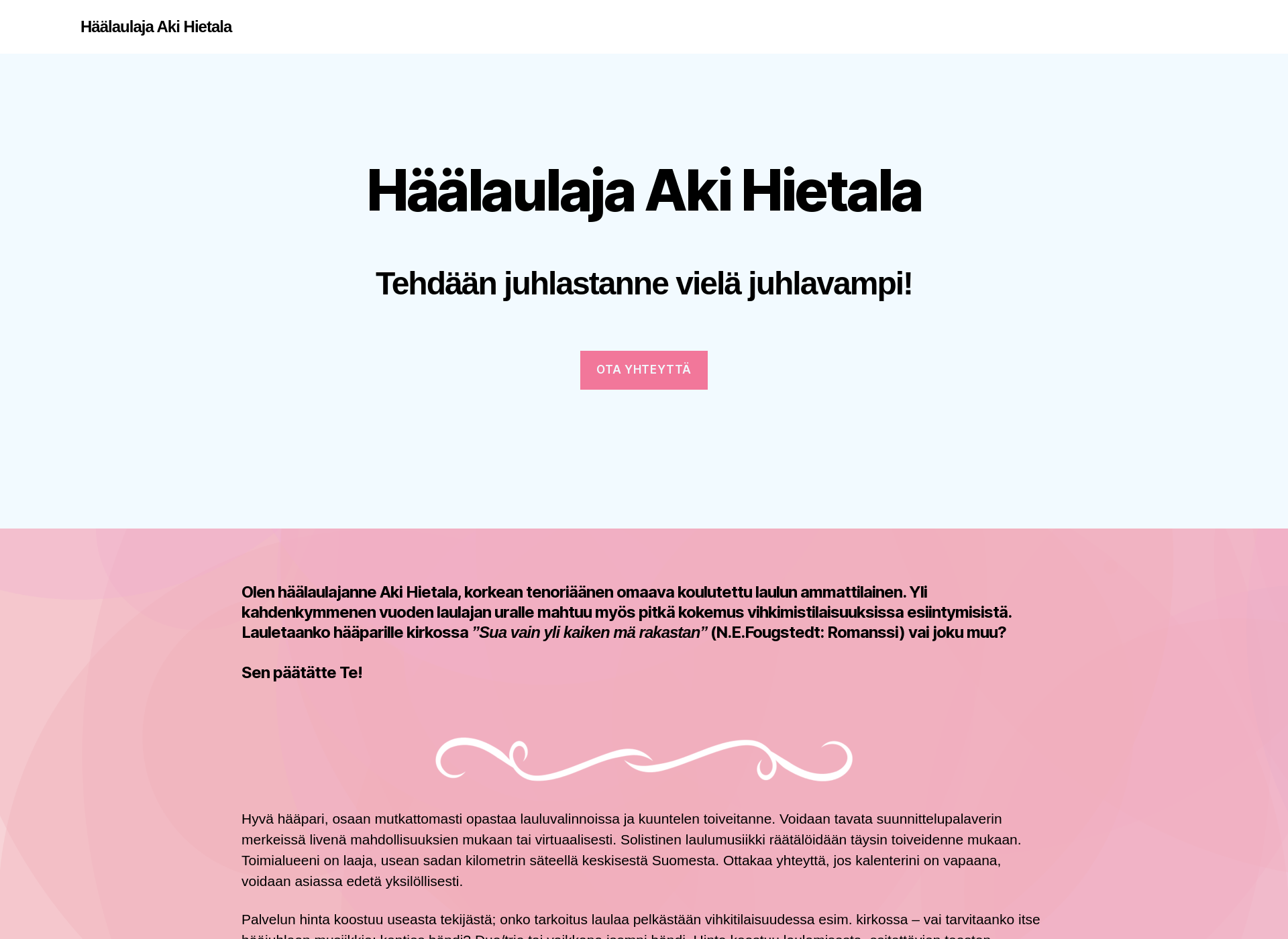 Näyttökuva haalaulaja.fi