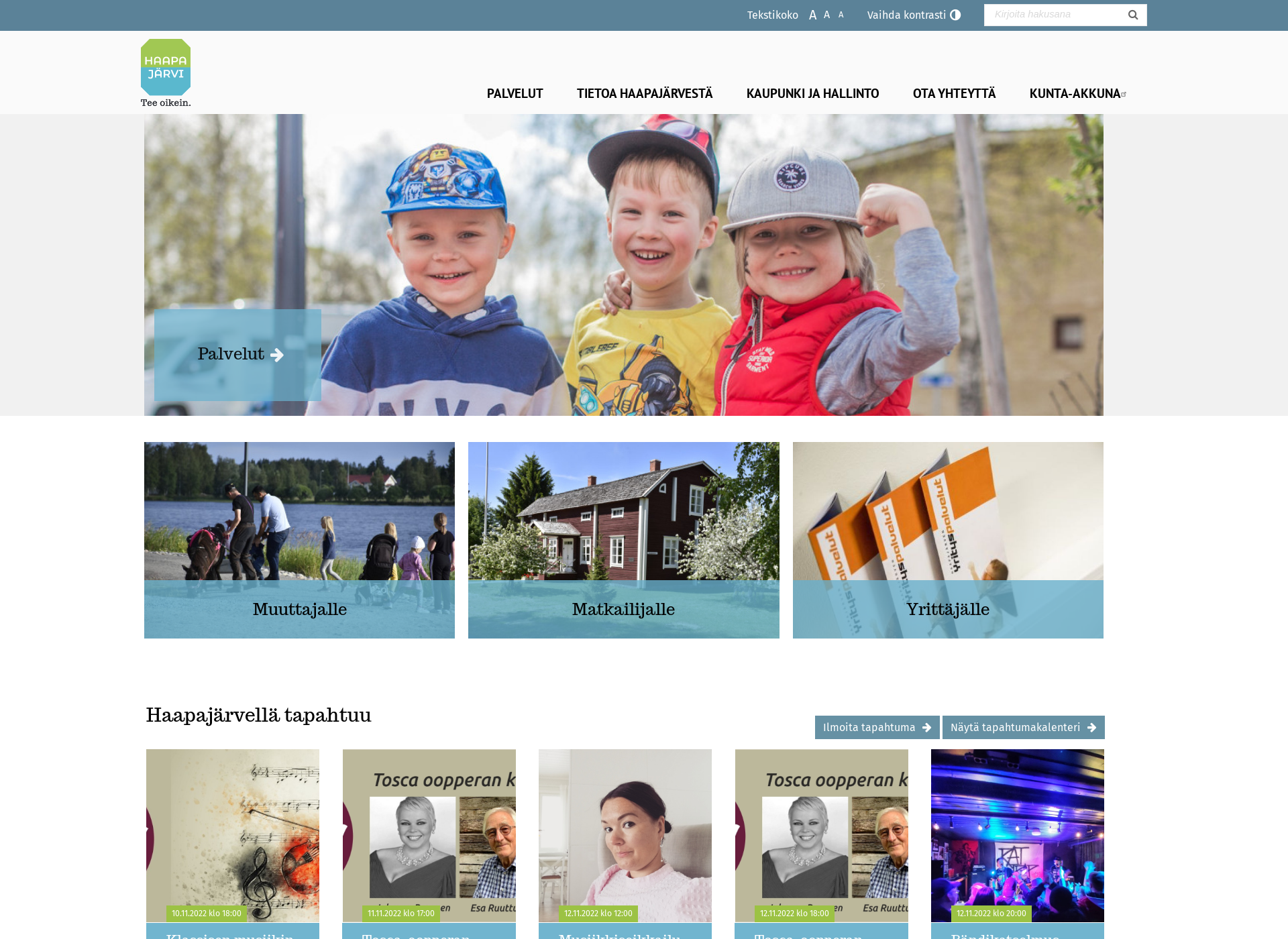Screenshot for haapajarvi.fi