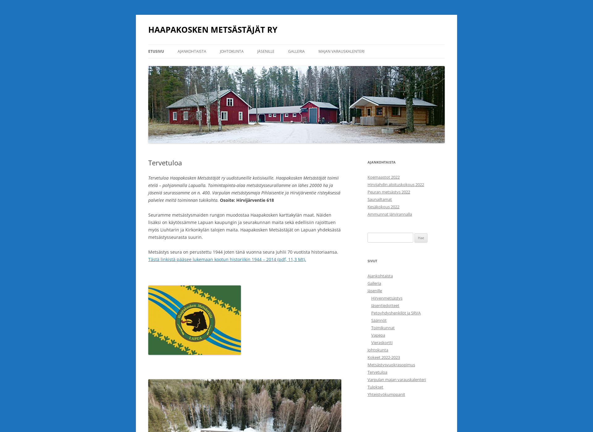 Screenshot for haapakoskenmetsästäjät.fi