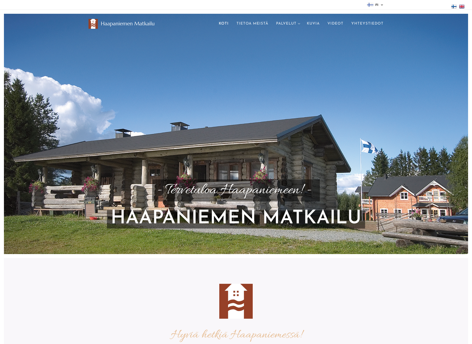 Screenshot for haapaniemenmatkailu.fi